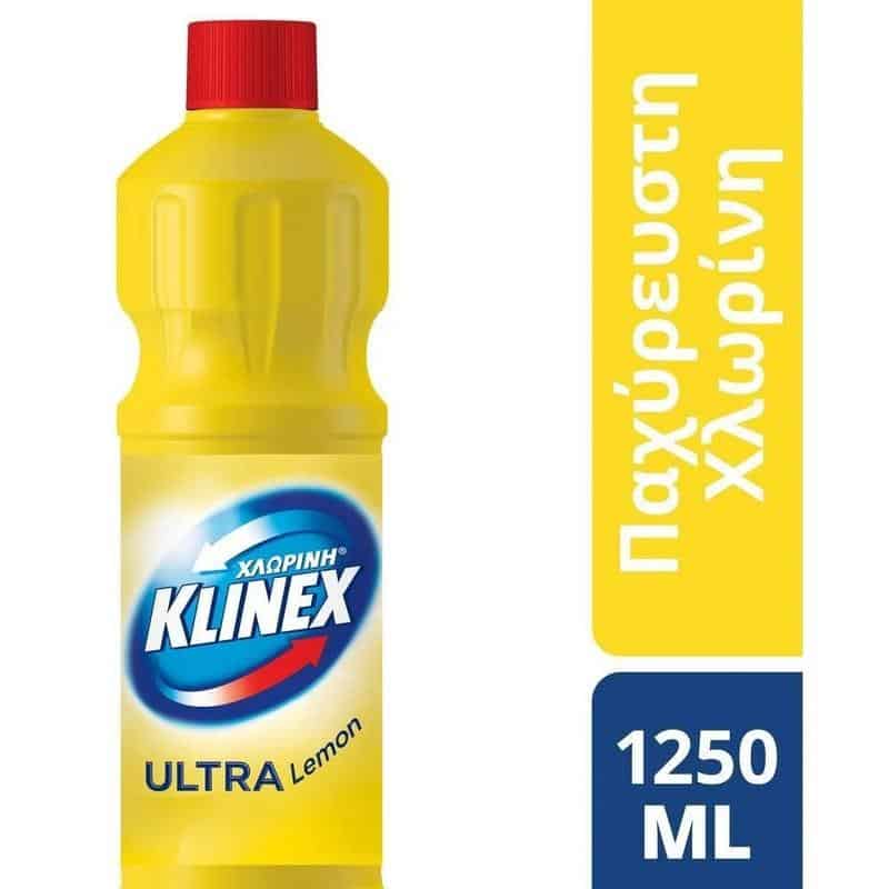5201028094407 Klinex ΧΛΩΡΙΝΗ Ultra Protection Παχύρρευστη 1250ml Lemon - Image 1